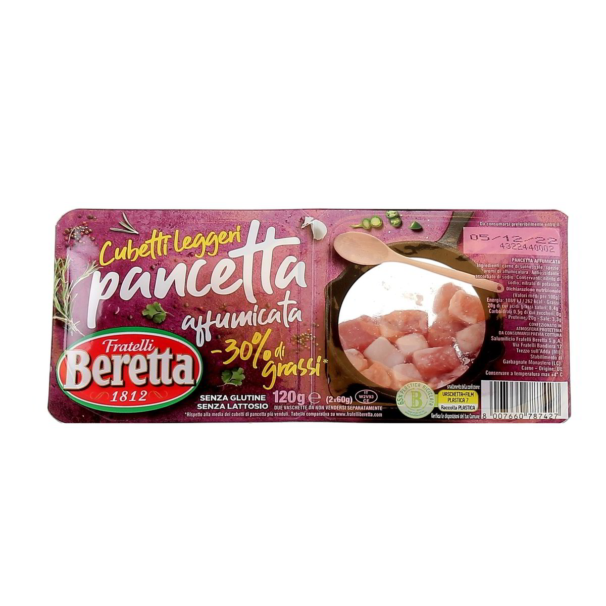PANCETTA AFFUMICATA A CUBETTI BERETTA 120 g in dettaglio Cts Spesa Online