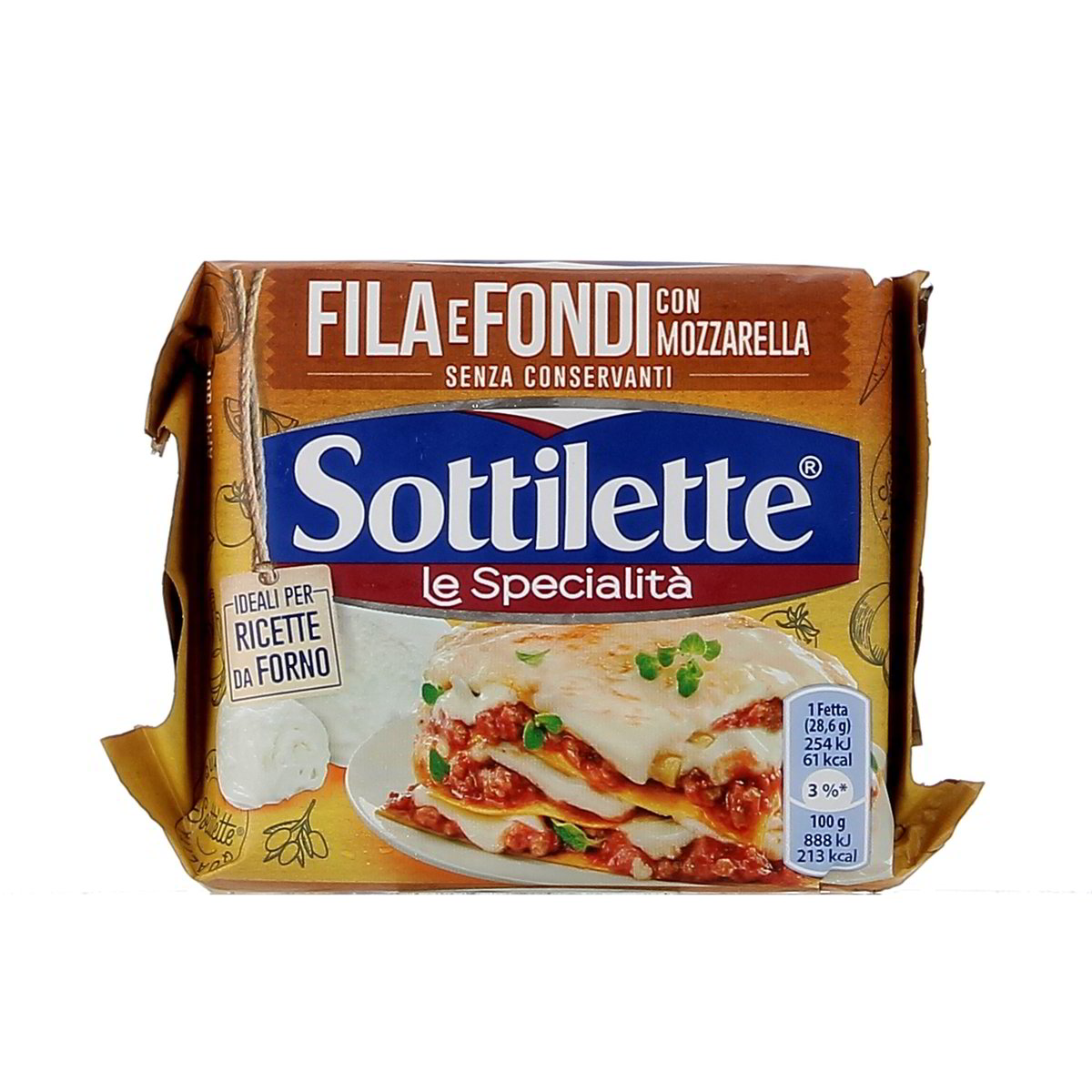Sottilette Formaggio Fuso A Fette Fila E Fondi Con Mozzarella 200 g