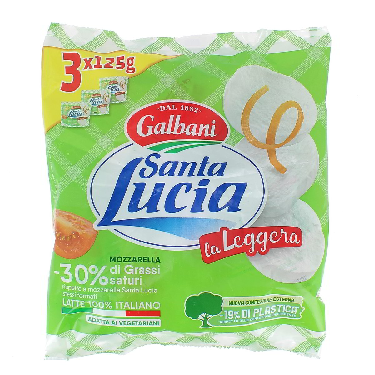 Galbani Mozzarella Santa Lucia Light In Busta 3x125 g
