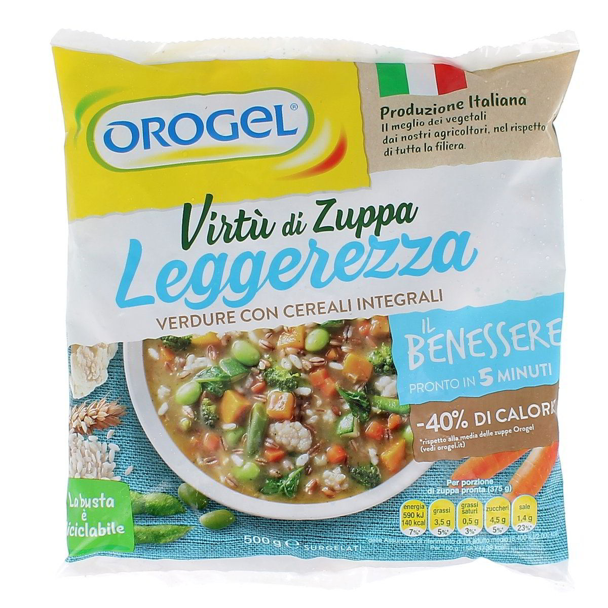 Orogel Virtu Di Zuppa Leggerezza Verdure Con Cereali Integrali 500 g