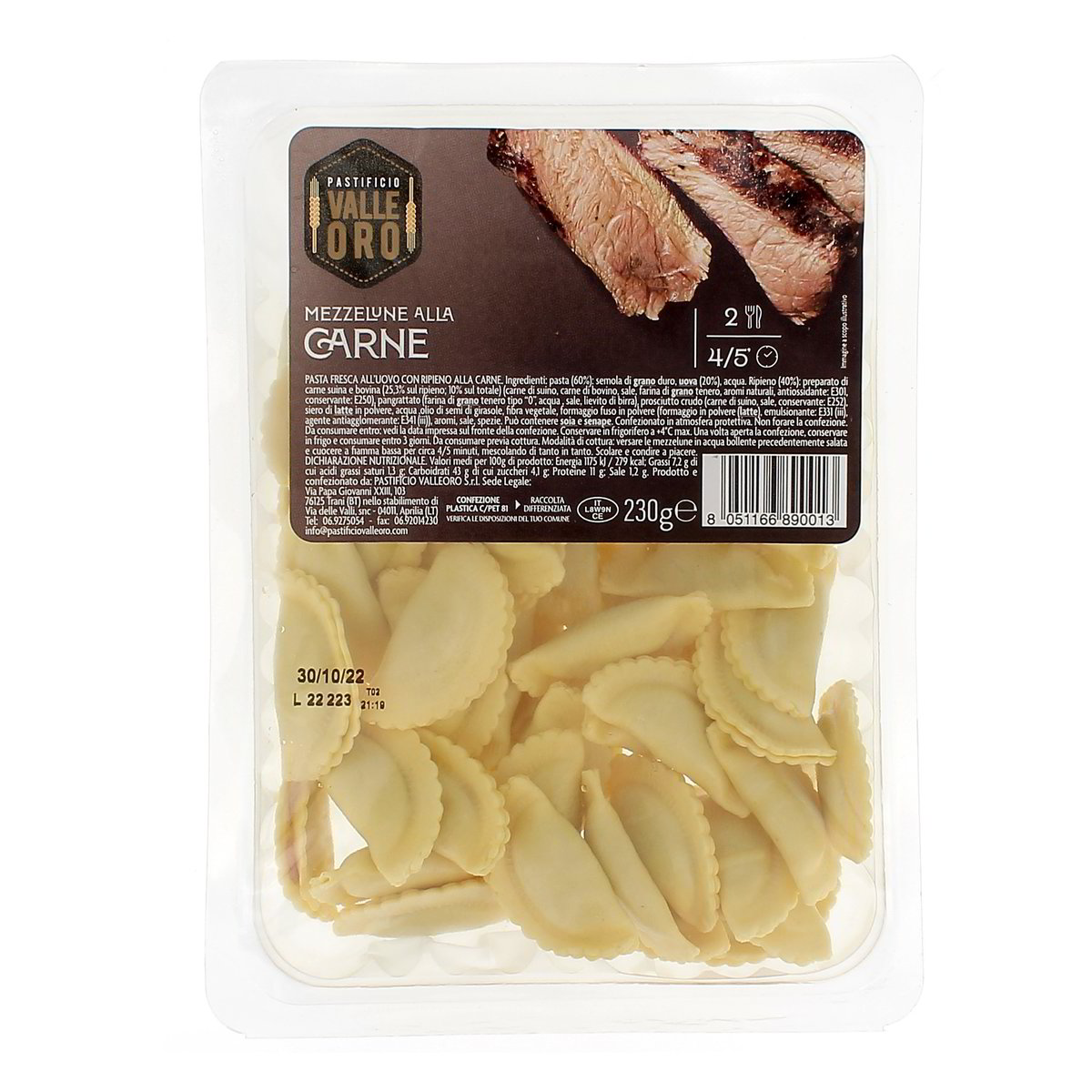 Valle ORO Mezzelune Alla Carne 230 g