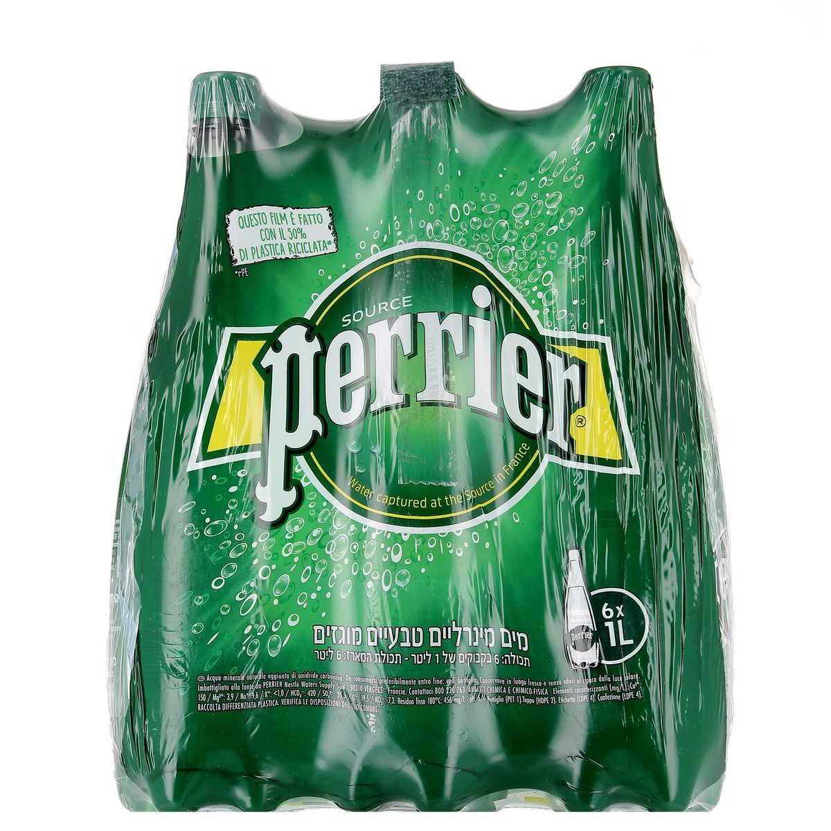 Perrier Acqua Frizzante 6 bottiglie GRANDI da 1 l