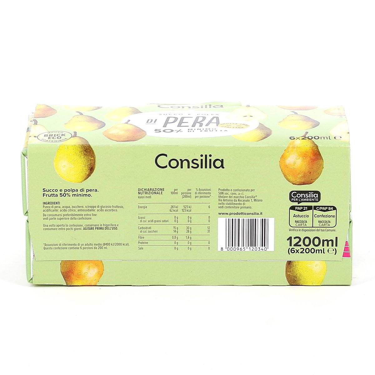 Consilia Succo E Polpa Di Pera 6x20 cl — immagine 3