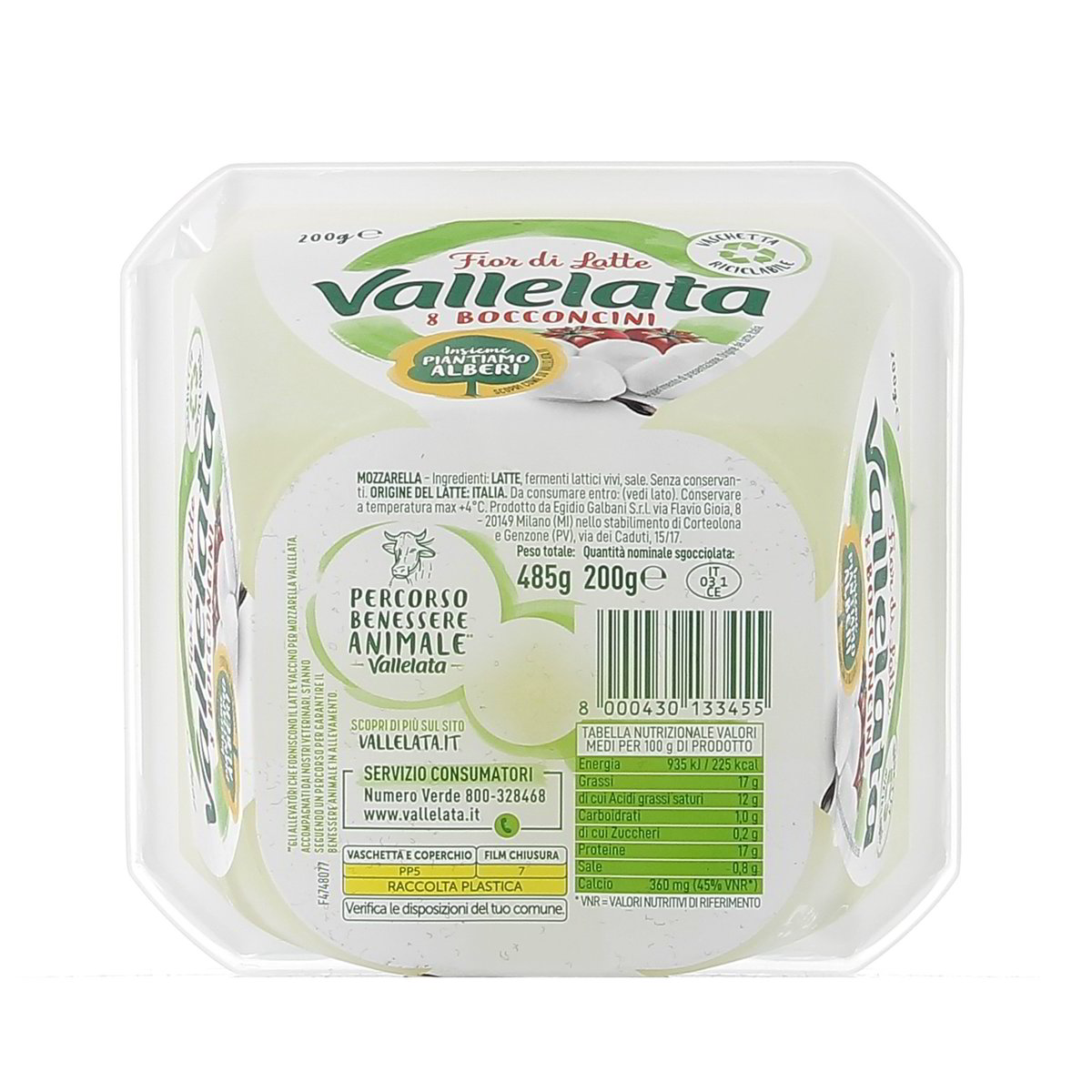 Vallelata Bocconcini Di Mozzarella In Vasetto 8x25 g — immagine 3