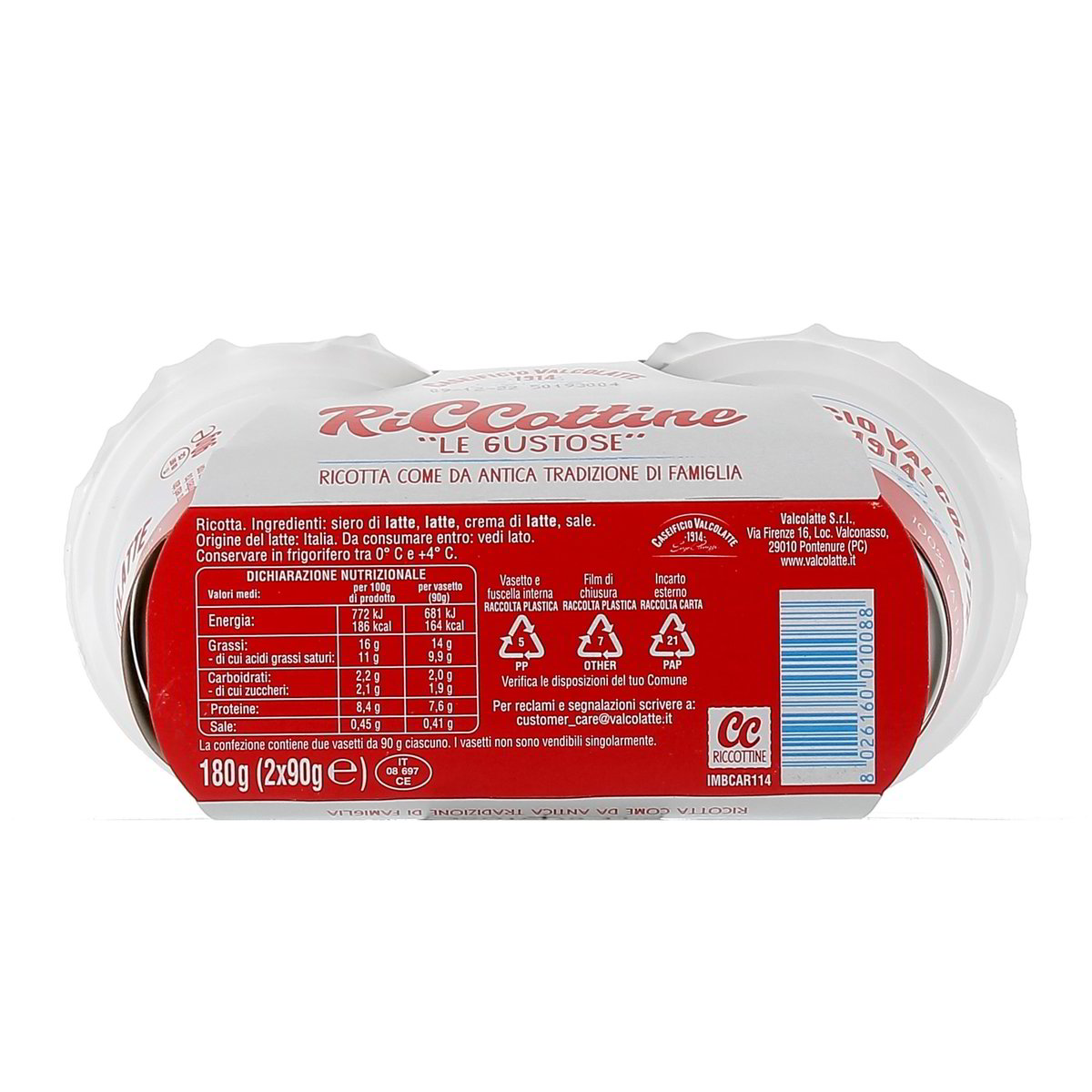 Caseificio Valcolatte Riccottine 2x90 g — immagine 3