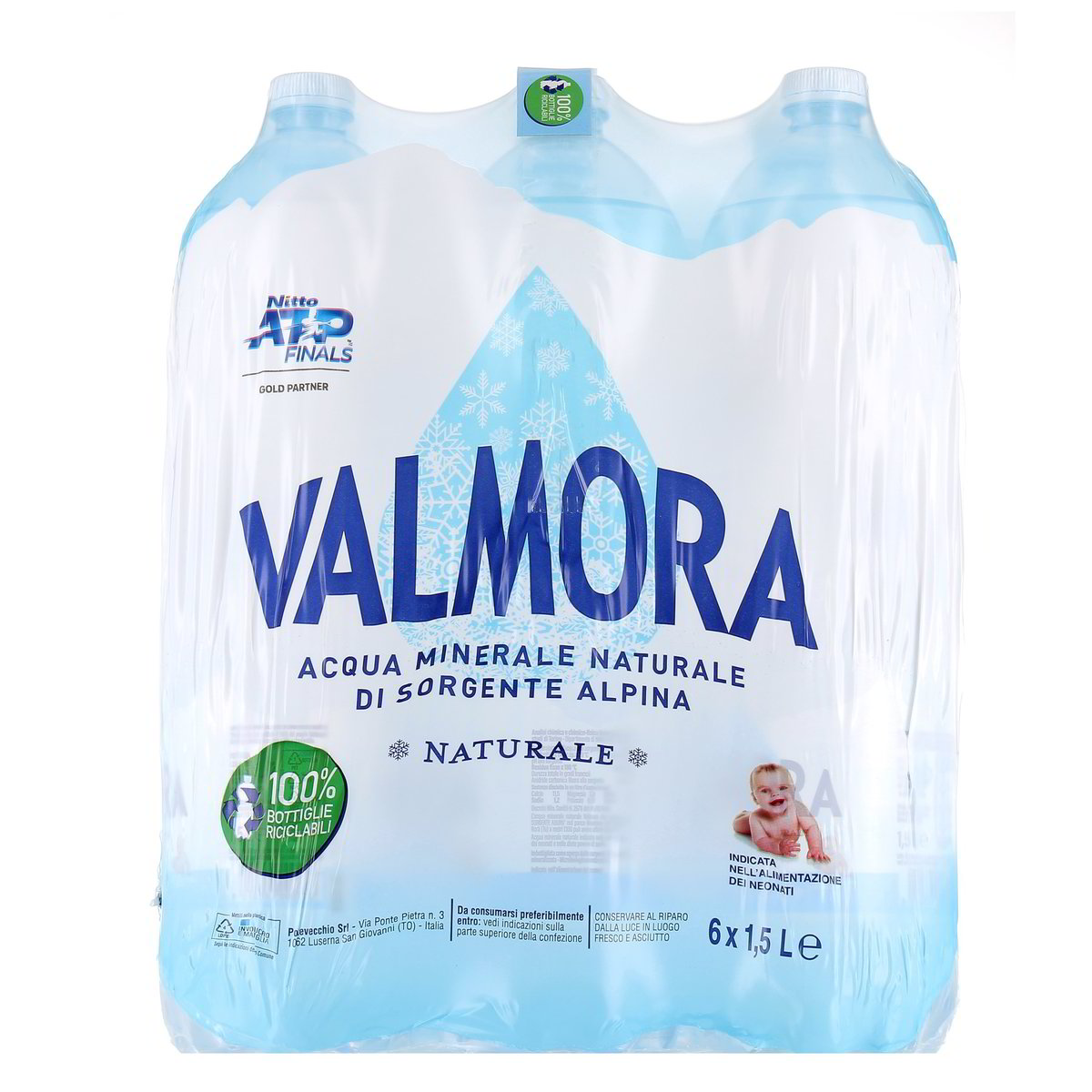 Valmora Acqua Naturale 6 bottiglie GRANDI da 1,5 l