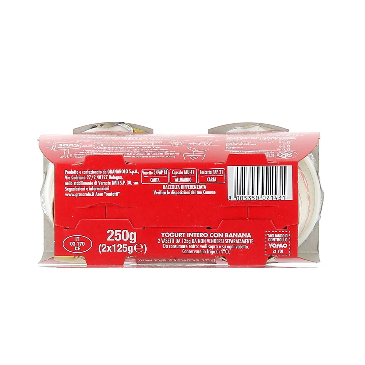 Yomo Yogurt Intero Con Banana 2x125 g — immagine 3