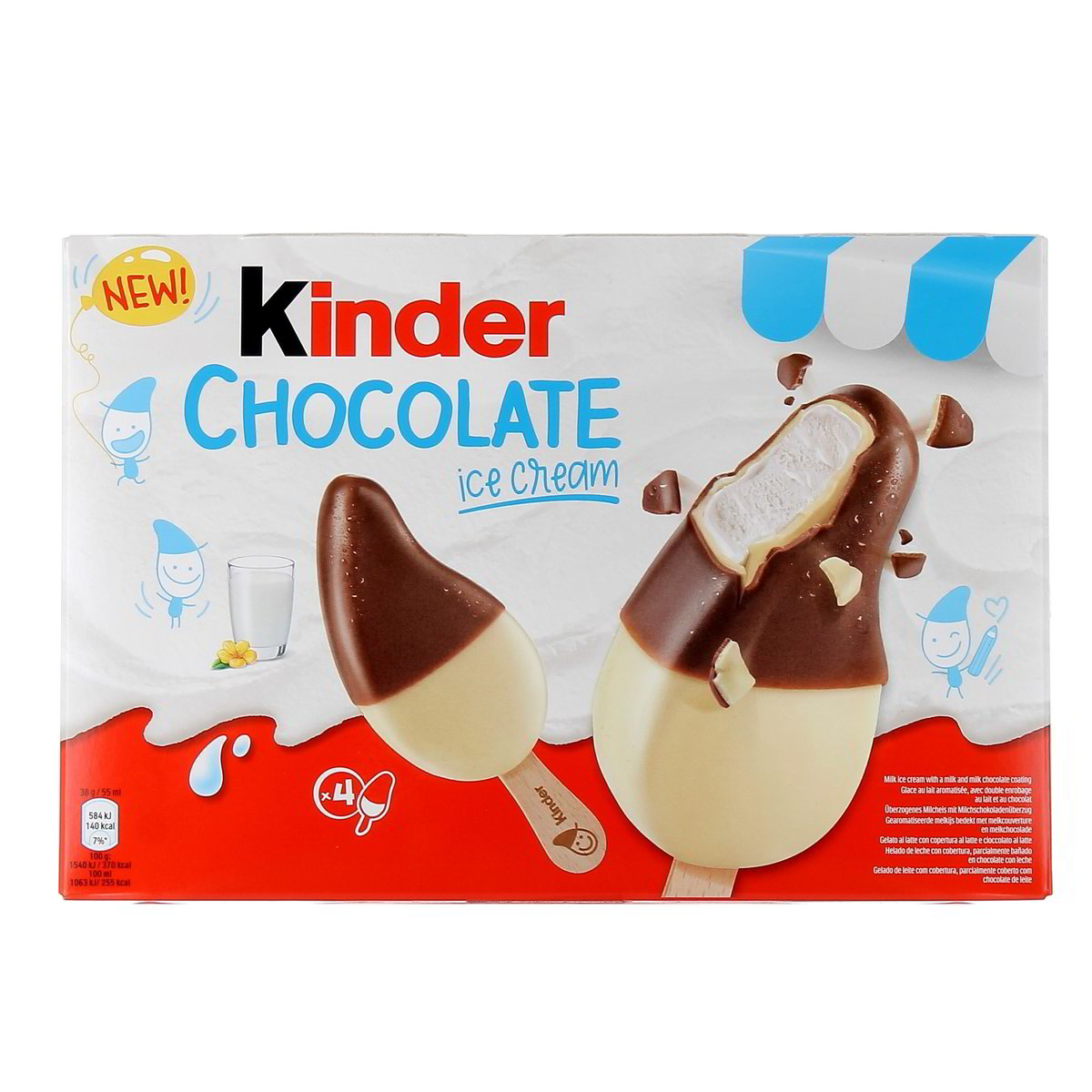 Kinder CHOCOLATE ICE CREAM x4 152 g