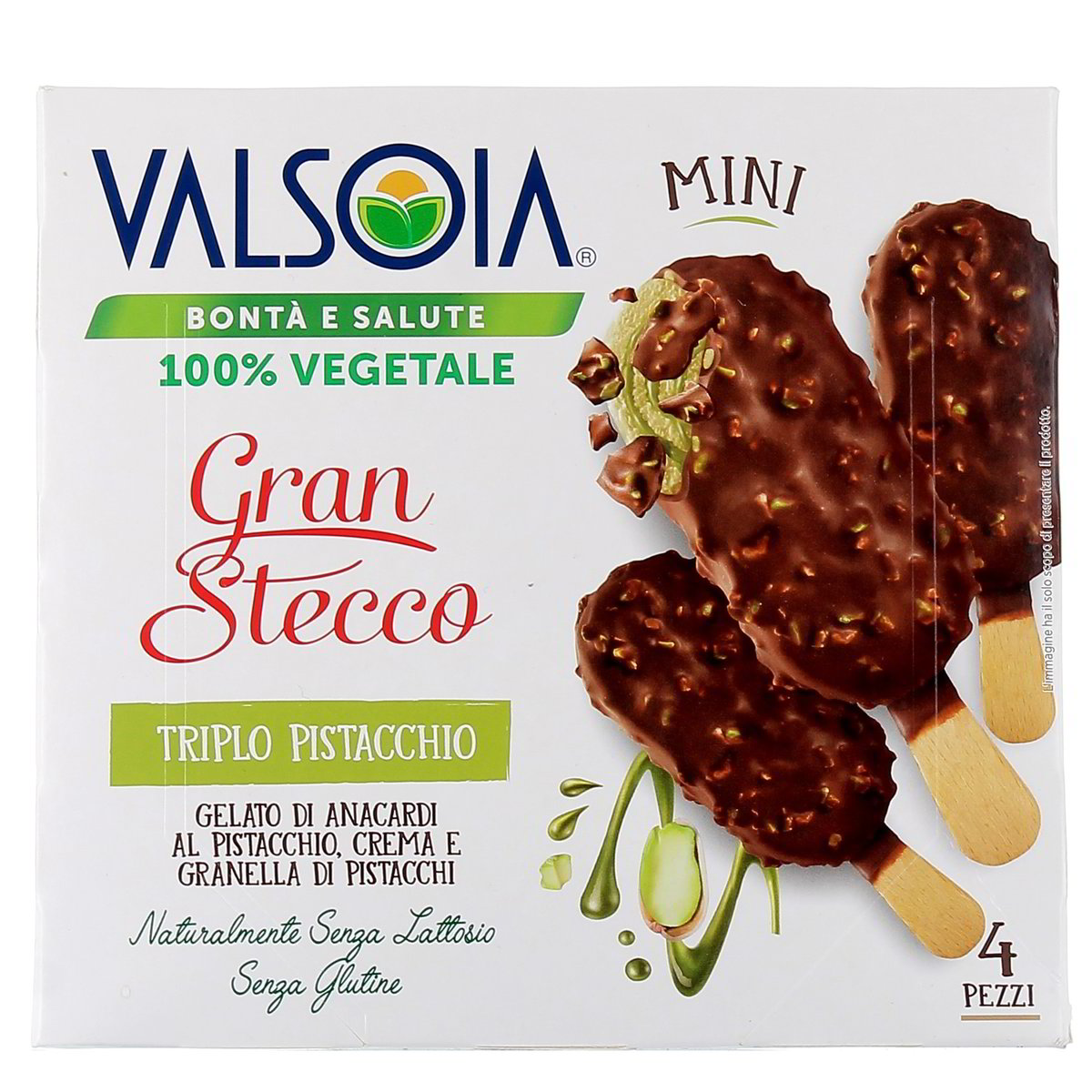Valsoia GRAN STECCO TRIPLO PISTACCHIO MINI x4 200 g