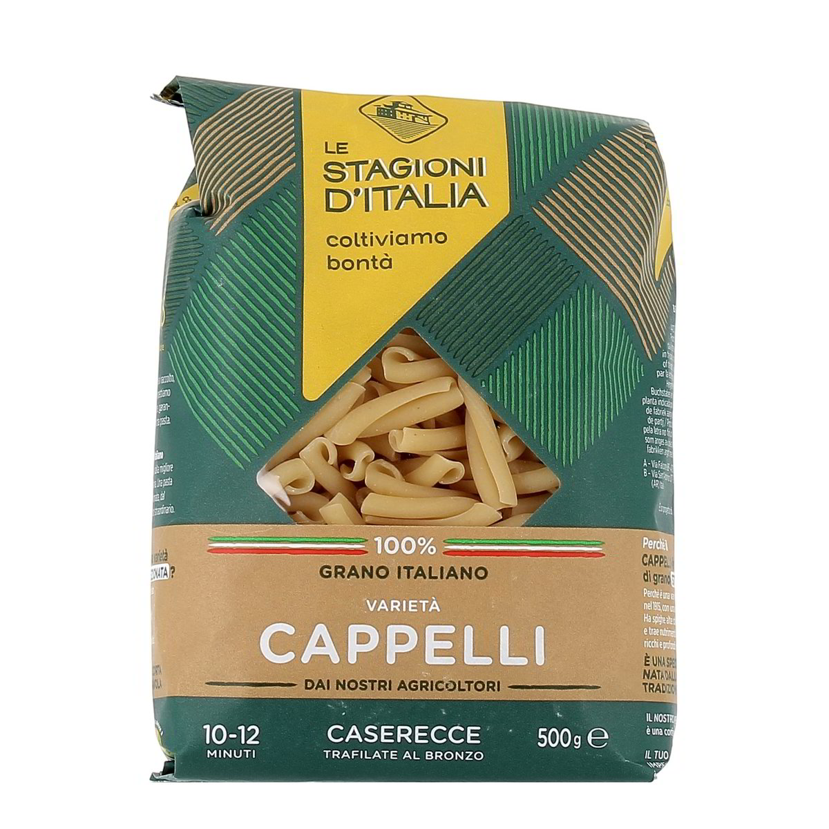 LE Stagioni D'Italia Caserecce Trafilati Al Bronzo Grano Italiano Varieta Cappelli 500 g