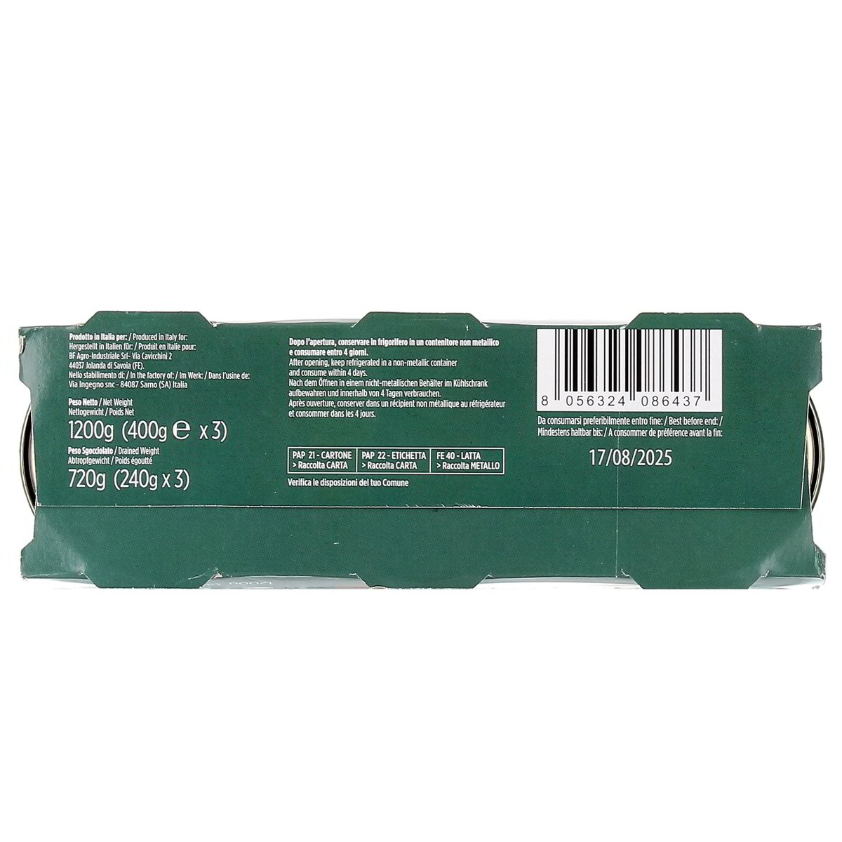 LE Stagioni D'Italia Polpa In Pezzi Pomodoro Toscano 100% 3x400 g - sgocciolato 3x240 g — immagine 3