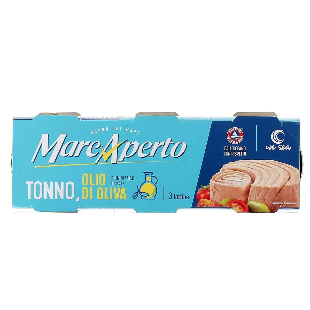Mare Aperto Tonno Olio Di Oliva E Un Pizzico Di Sale 3x70 g - sgocciolato 3x52 g
