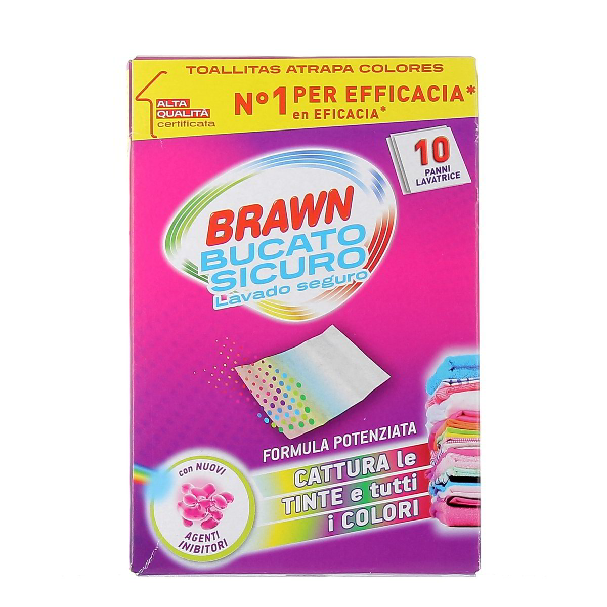 Brawn Bucato Sicuro Fogli Cattura Colore 10 pezzi