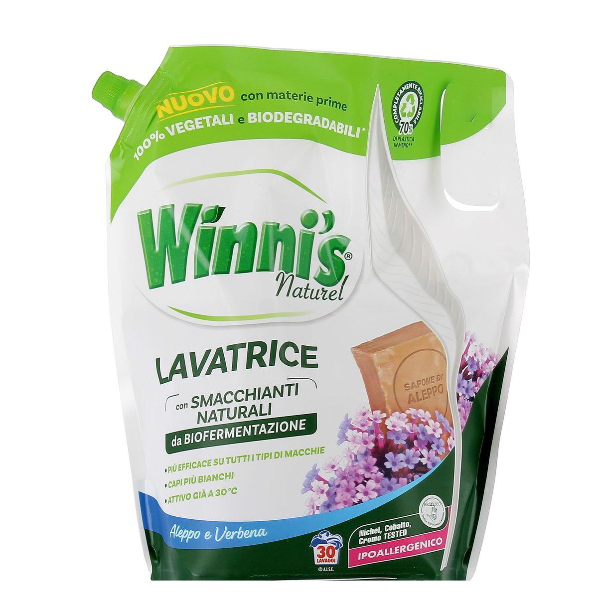 Winni'S Detersivo Liquido Naturel Con Smacchianti Naturali Aleppo E Verbena 30 Lavaggi 1350 ml