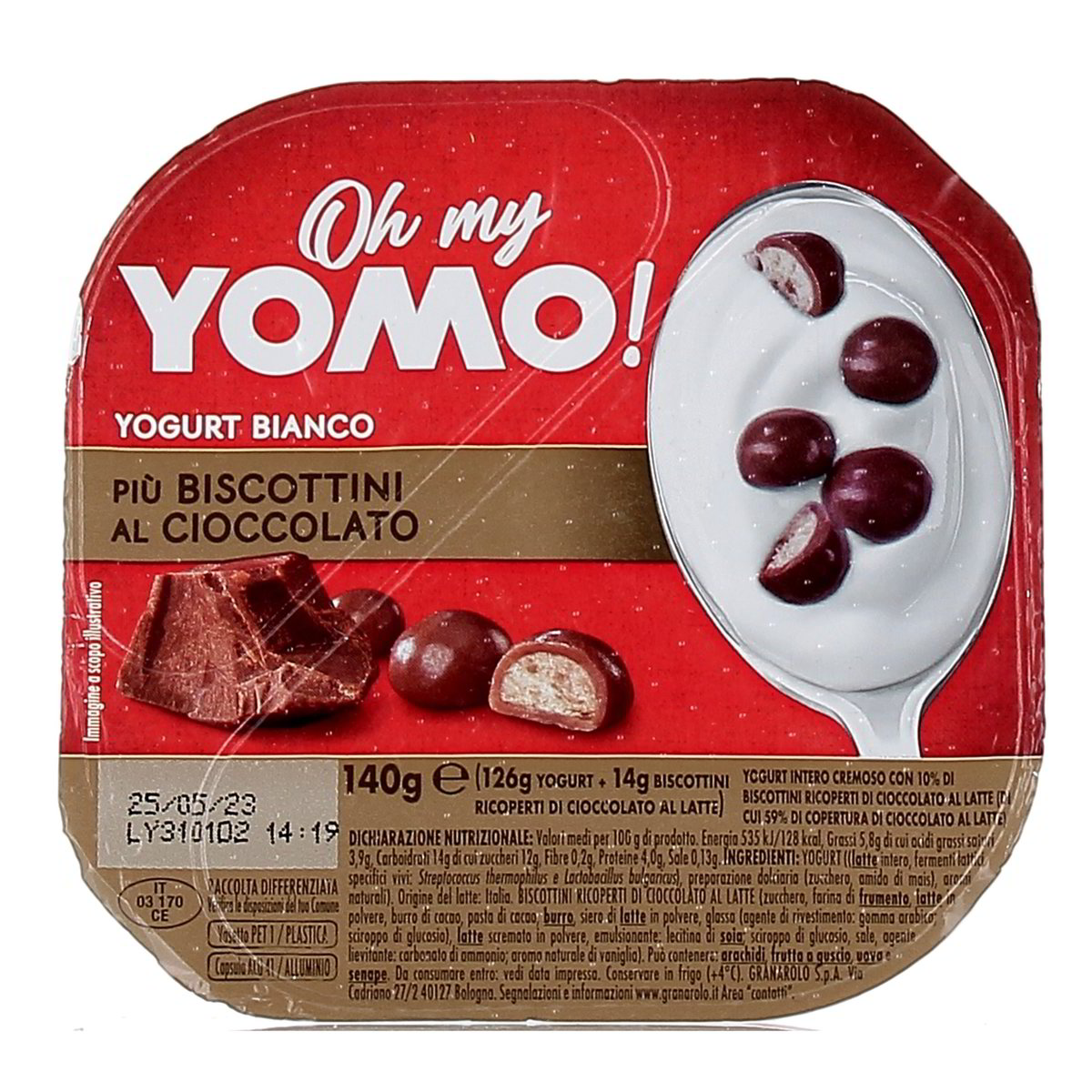 Yomo Mix Yogurt Bianco E Biscottini Al Cioccolato 140 g