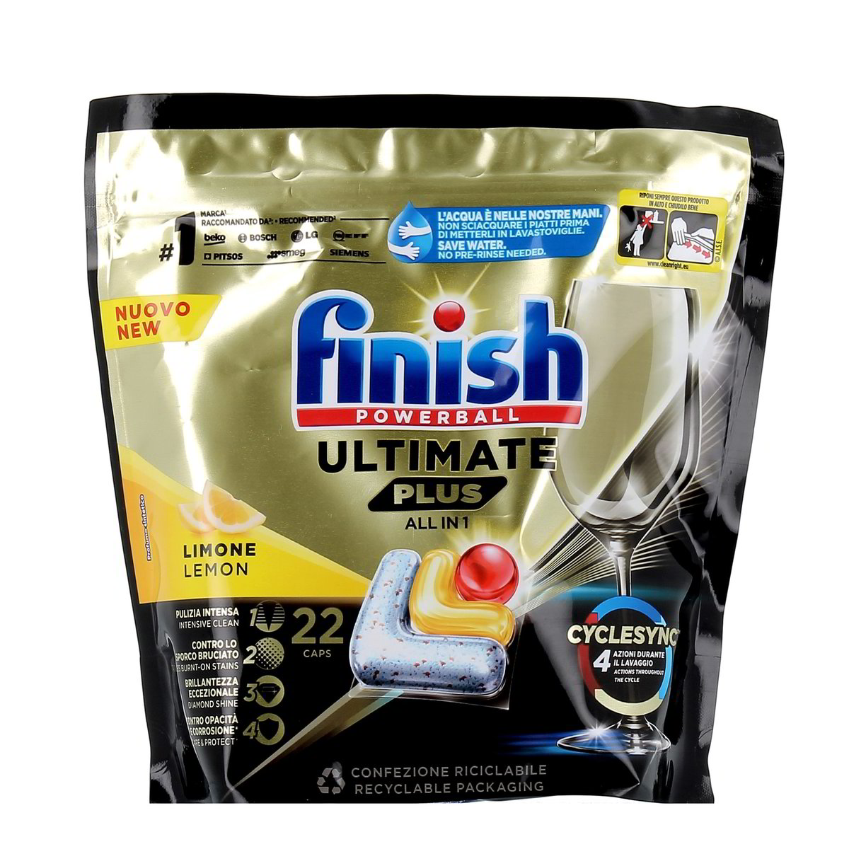 Finish Tabs Ultimate Plus All In 1 Limone 22 pezzi