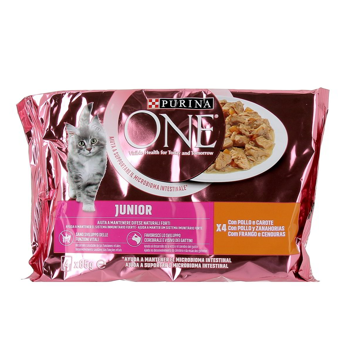 Purina One Junior Pollo E Carote 4x85 g