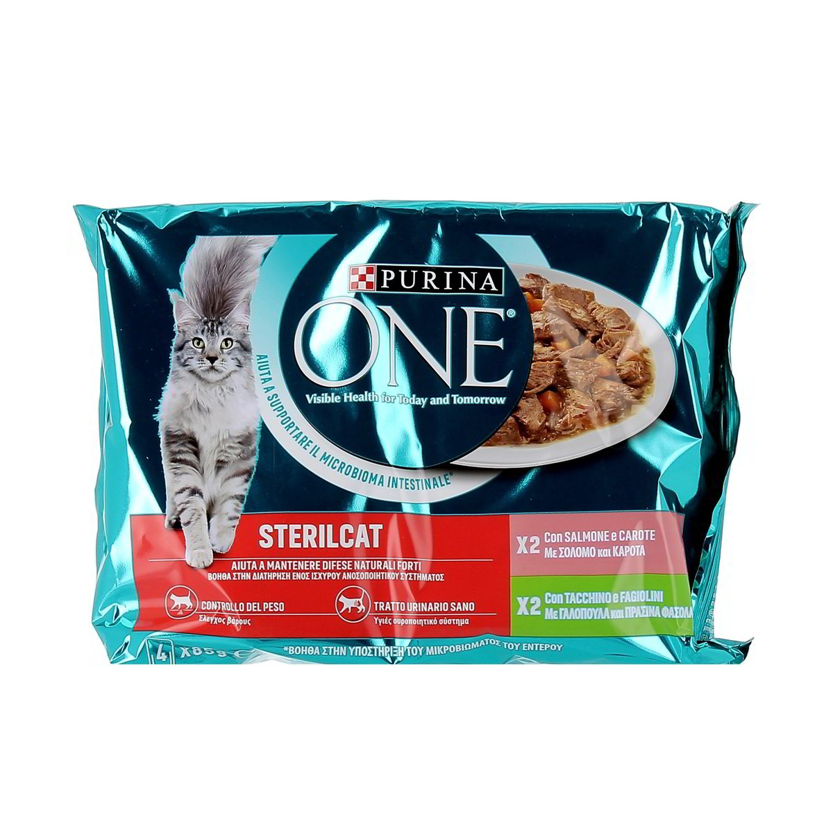 Purina One Sterilcat Salmone E Carote Tacchino E Fagiolini 4x85 g