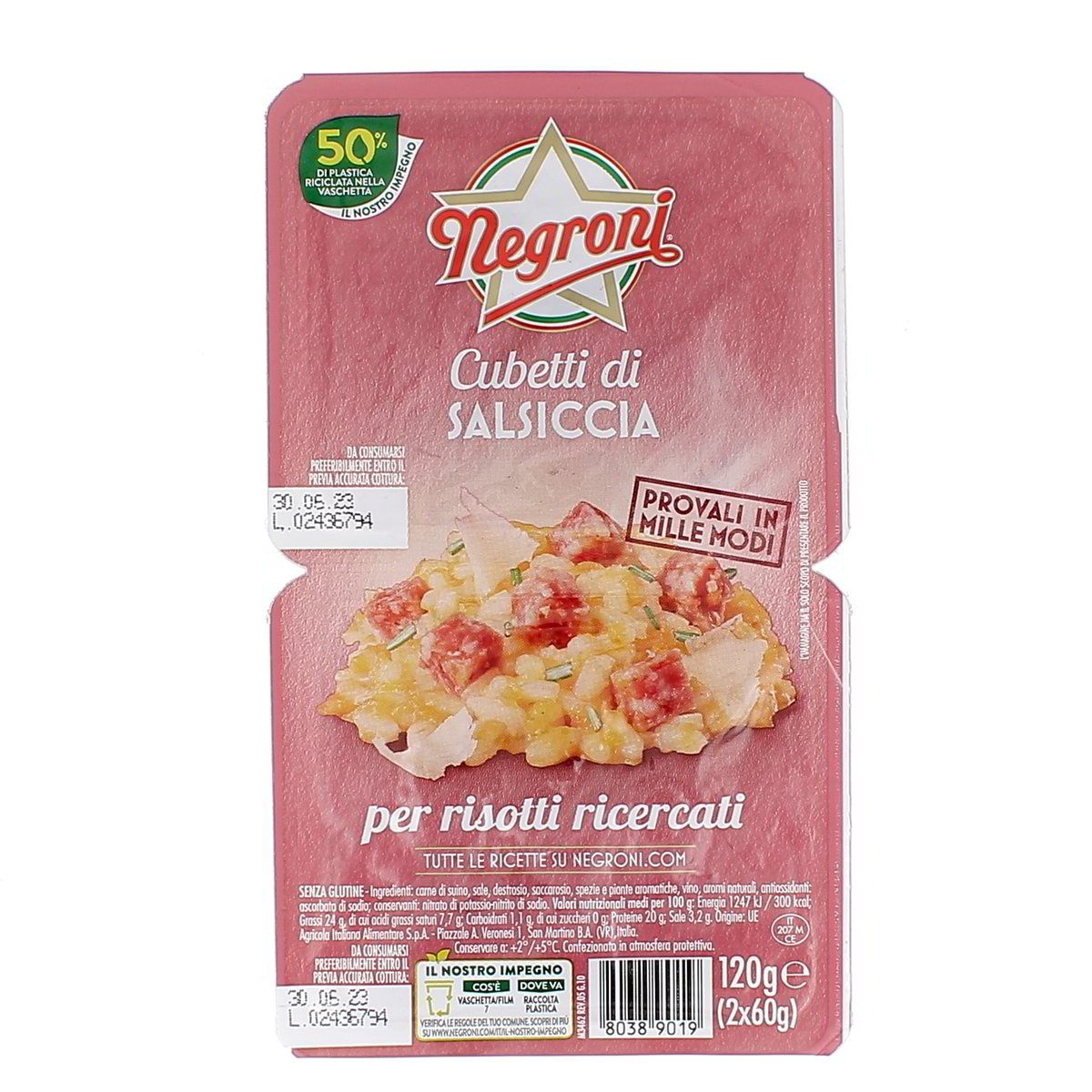 Negroni Cubetti Di Salsiccia 2x60 g
