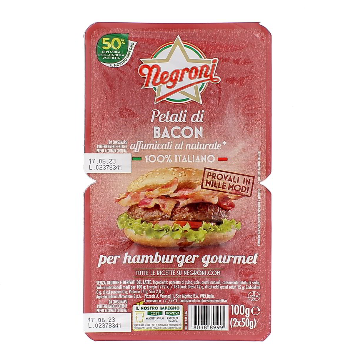 Negroni Petali Di Bacon 2x50 g