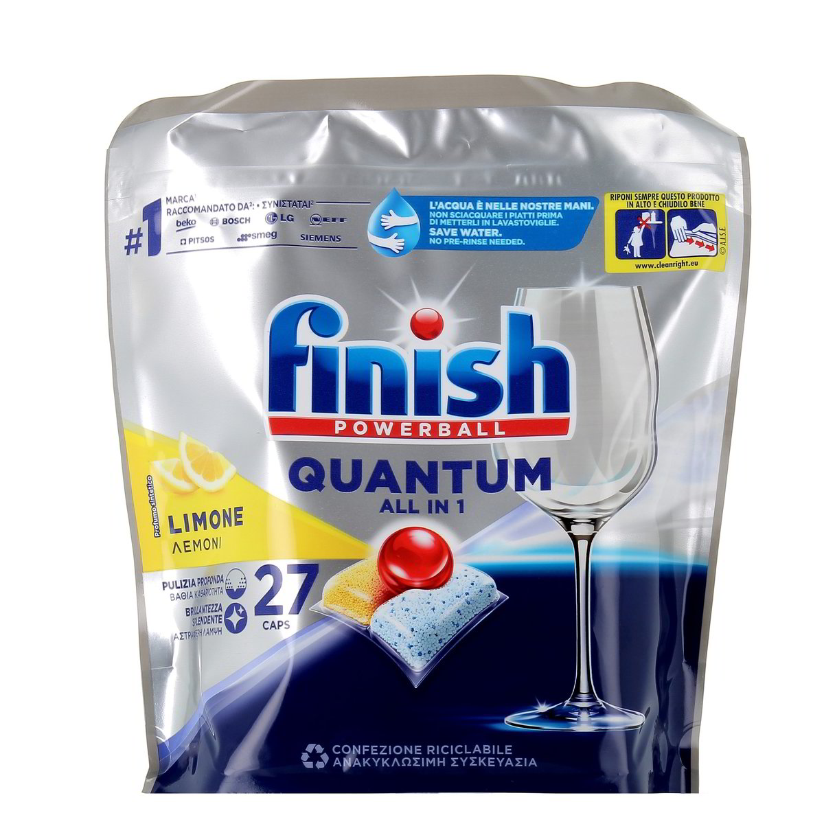 Finish Quantum Tabs All In 1 Limone 27 pezzi