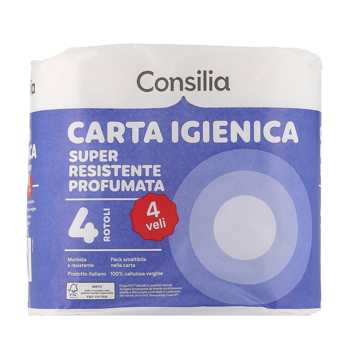Consilia Carta Igienica Super Resistente Profumata 4 Veli 4 rotoli
