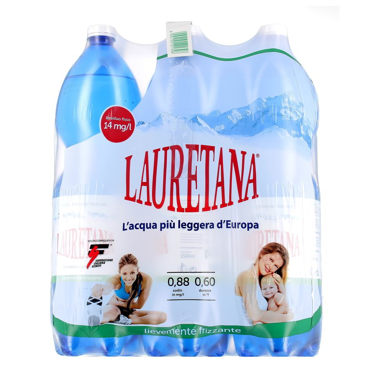 Lauretana Acqua Lievemente Frizzante 6 bottiglie GRANDI da 1,5 l