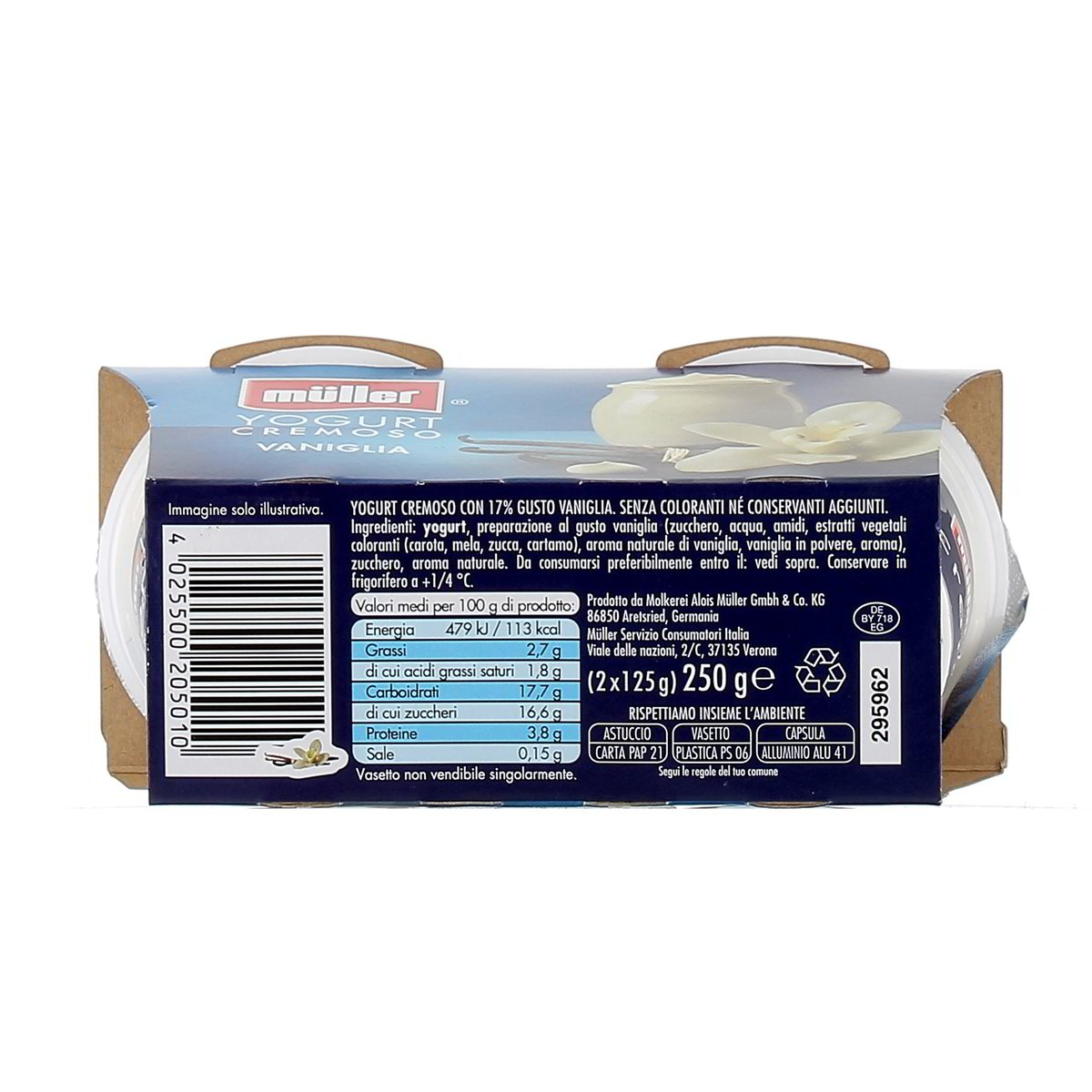 Müller Yogurt Cremoso Vaniglia 2x125 g — immagine 3