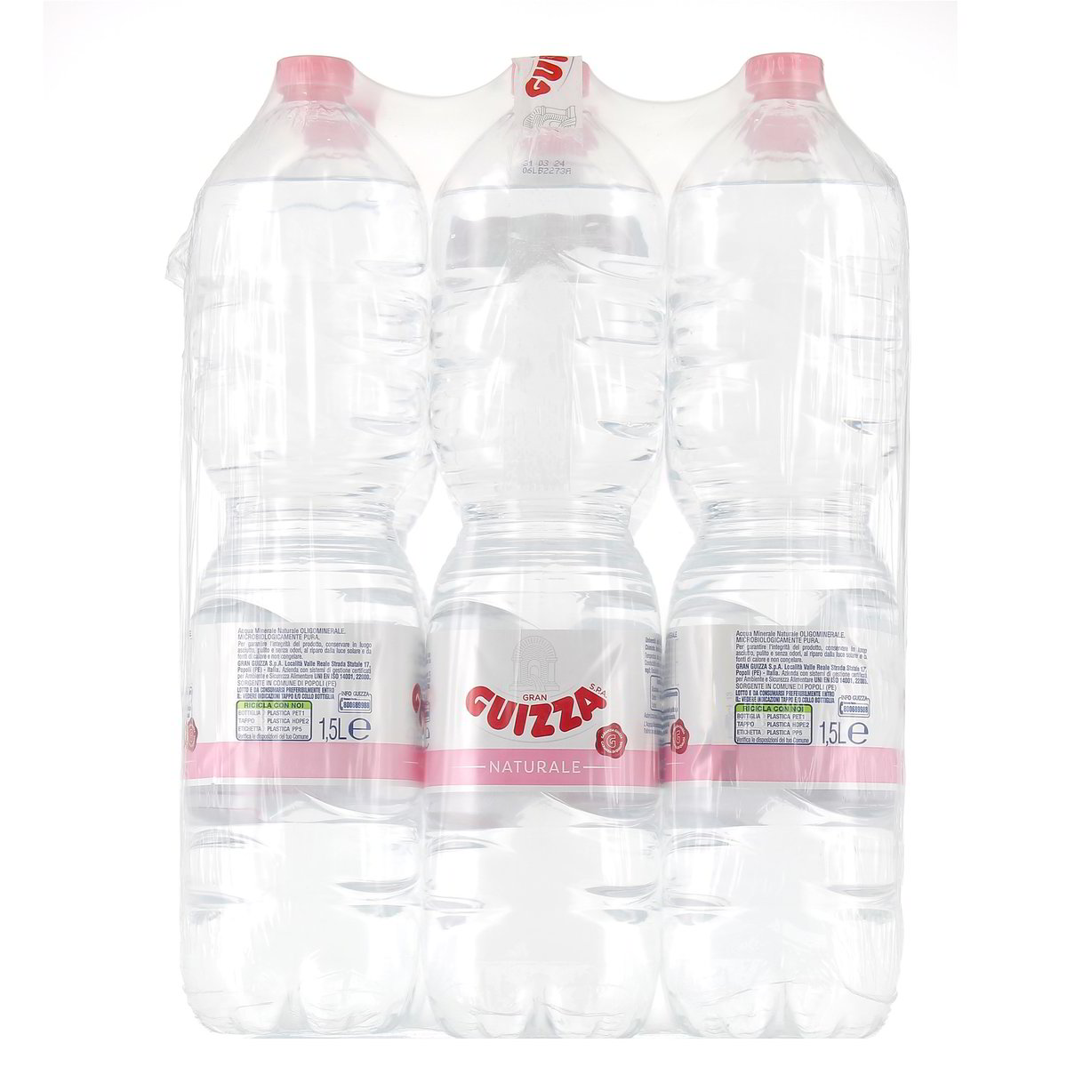 Guizza Acqua Naturale 6 bottiglie GRANDI da 1,5 l
