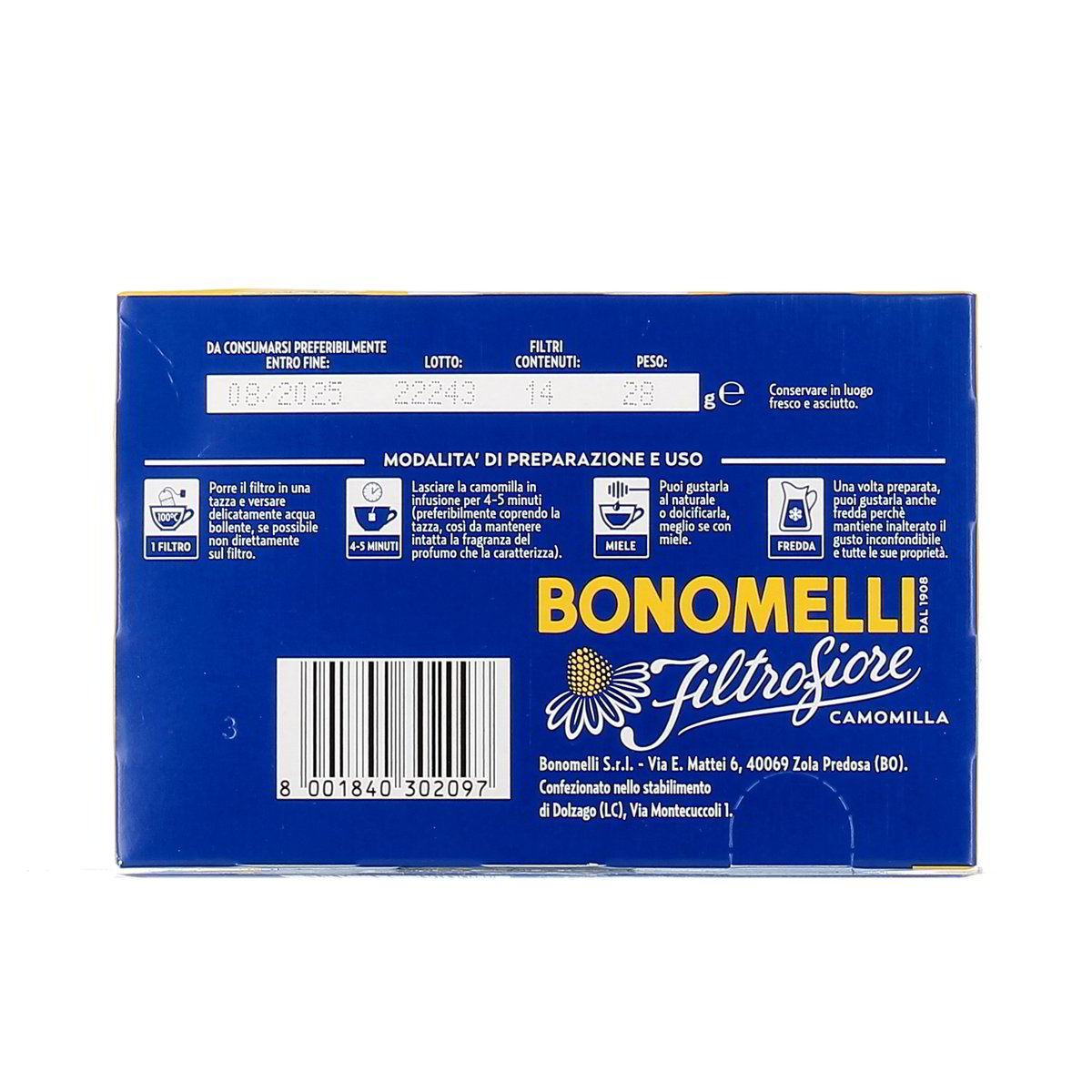 Bonomelli Camomilla Filtrofiore 14 Filtri 28 g — immagine 3