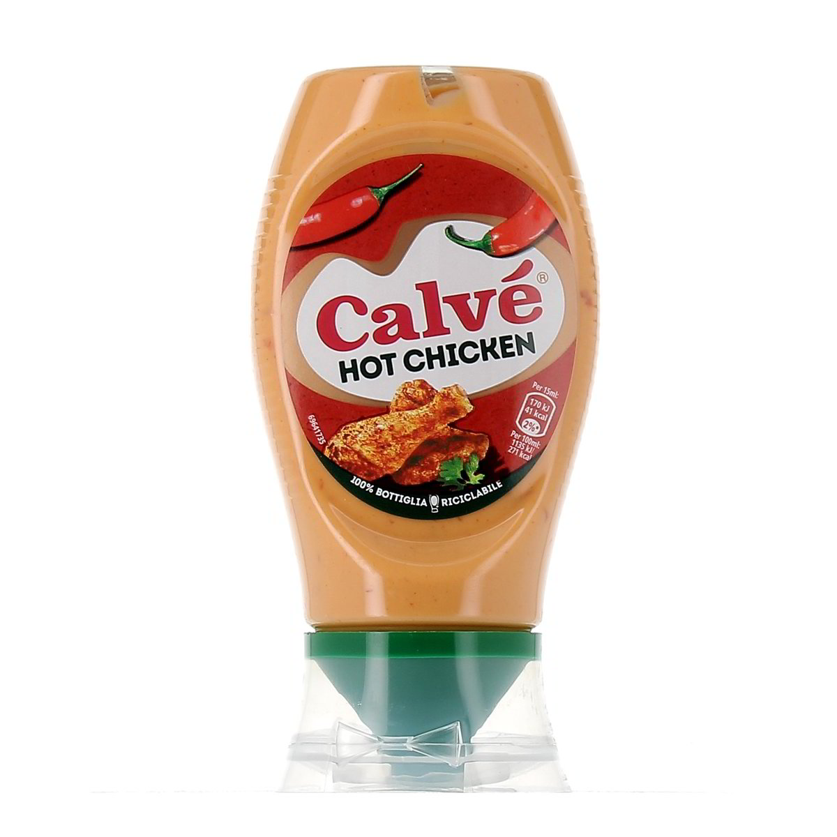 Calvé Salsa Hot Chicken Top Down 250 ml