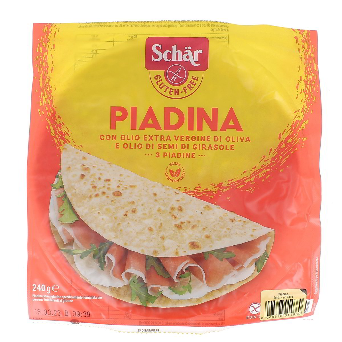 Schär PIADINA GLUTEN FREE x3 240 g