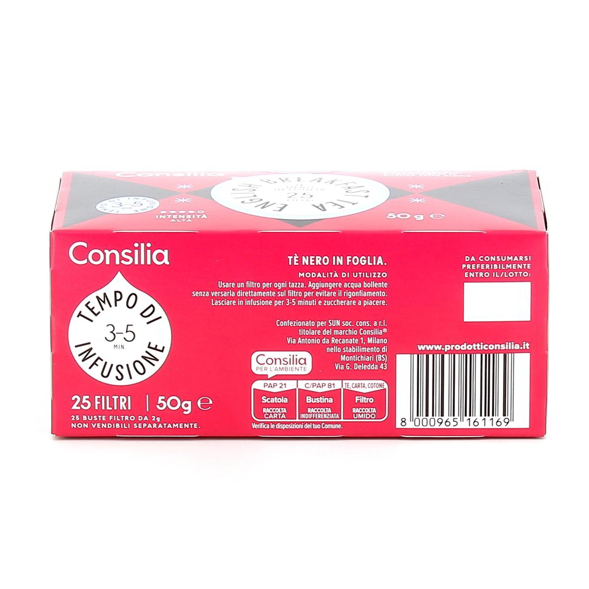 Consilia English Breakfast Tea 25 Filtri 50 g — immagine 3