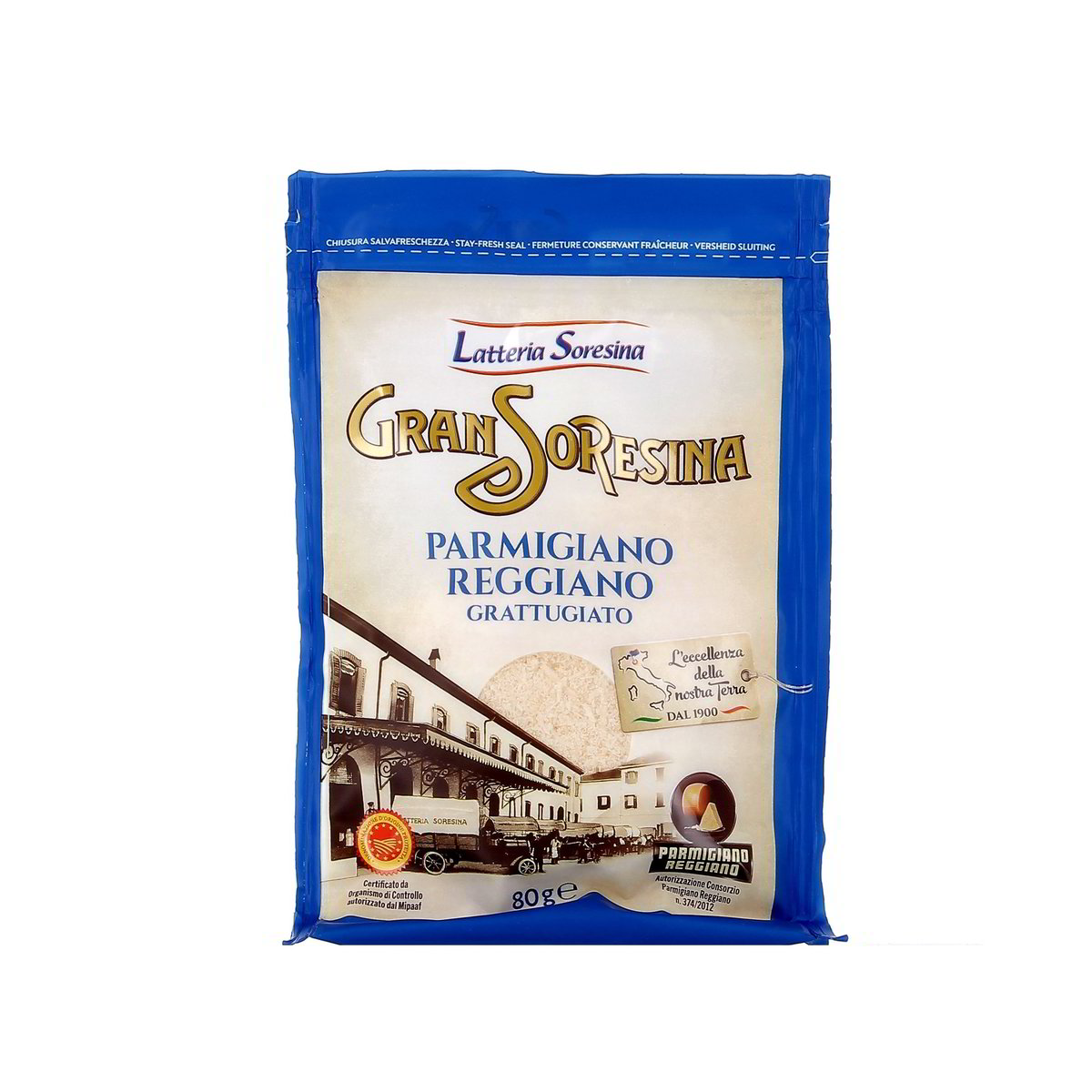 Latteria Soresina Gran Soresina Parmigiano Reggiano Grattugiato 80 g