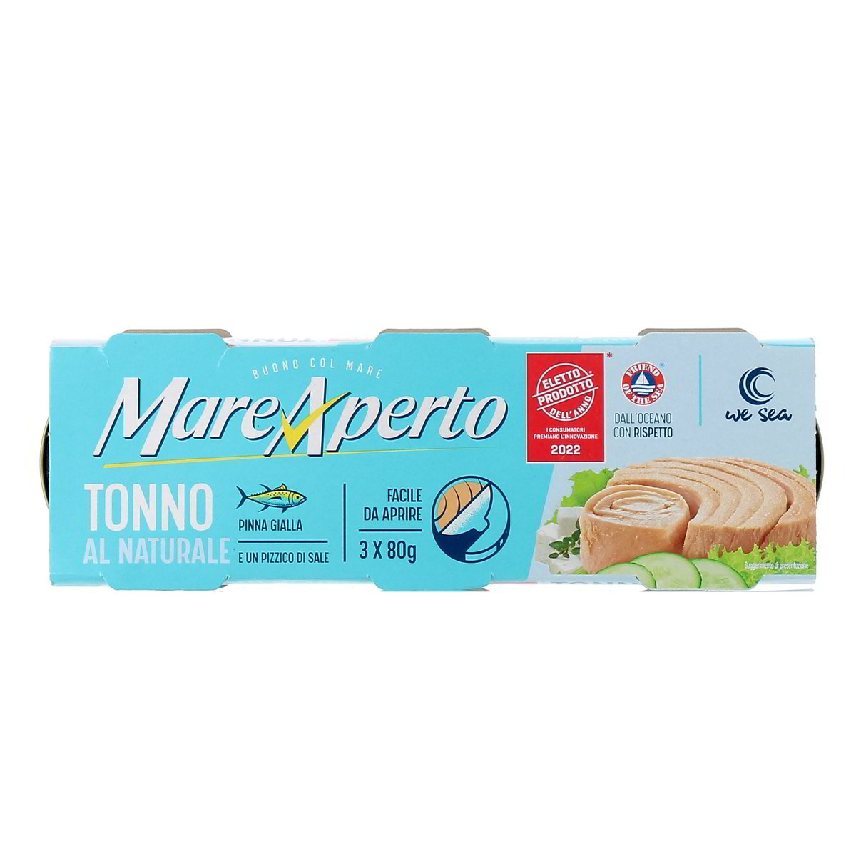 Mare Aperto Tonno Al Naturale E Un Pizzico Di Sale 3x80 g - sgocciolato 3x56 g