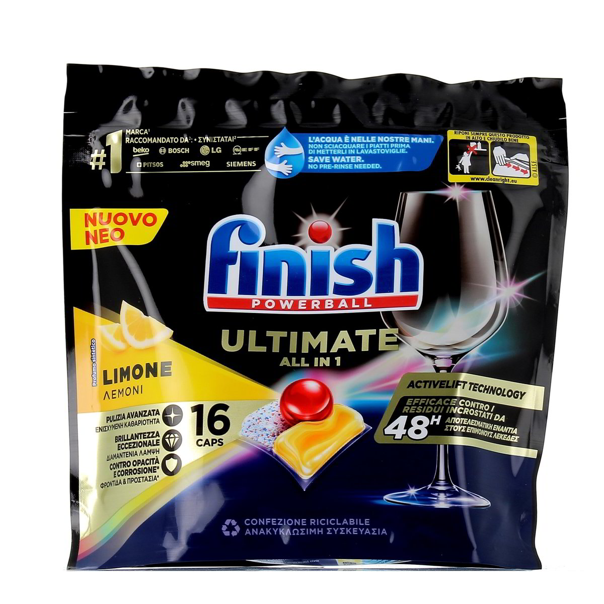 Finish Tabs Ultimate All In 1 Limone 16 pezzi