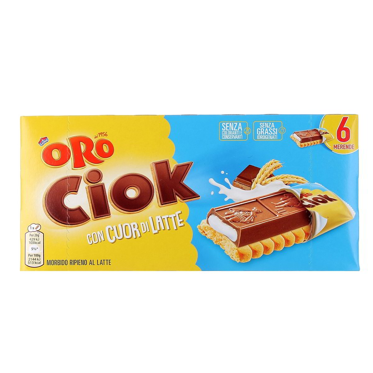 Saiwa ORO CIOK CON CUORE DI LATTE x6 120 g