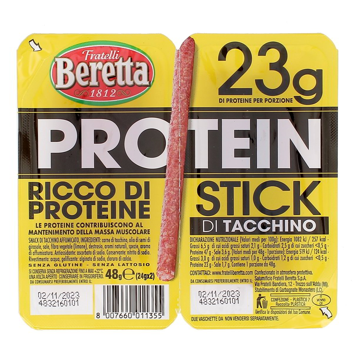 Beretta Protein Stick Di Tacchino 48 g