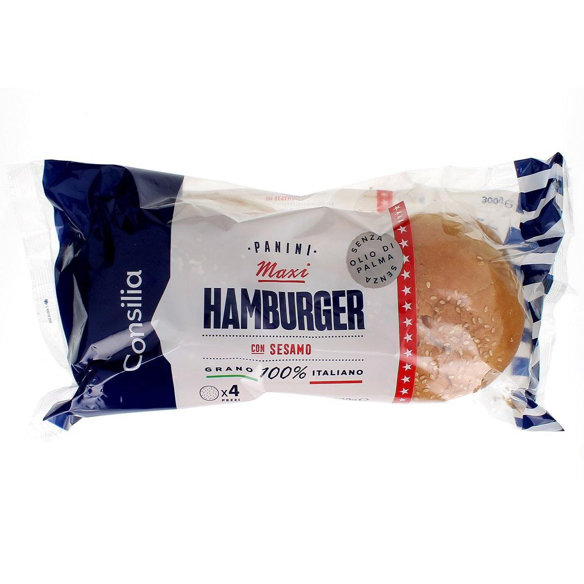 Consilia MAXI HAMBURGER CON SESAMO x4 300 g