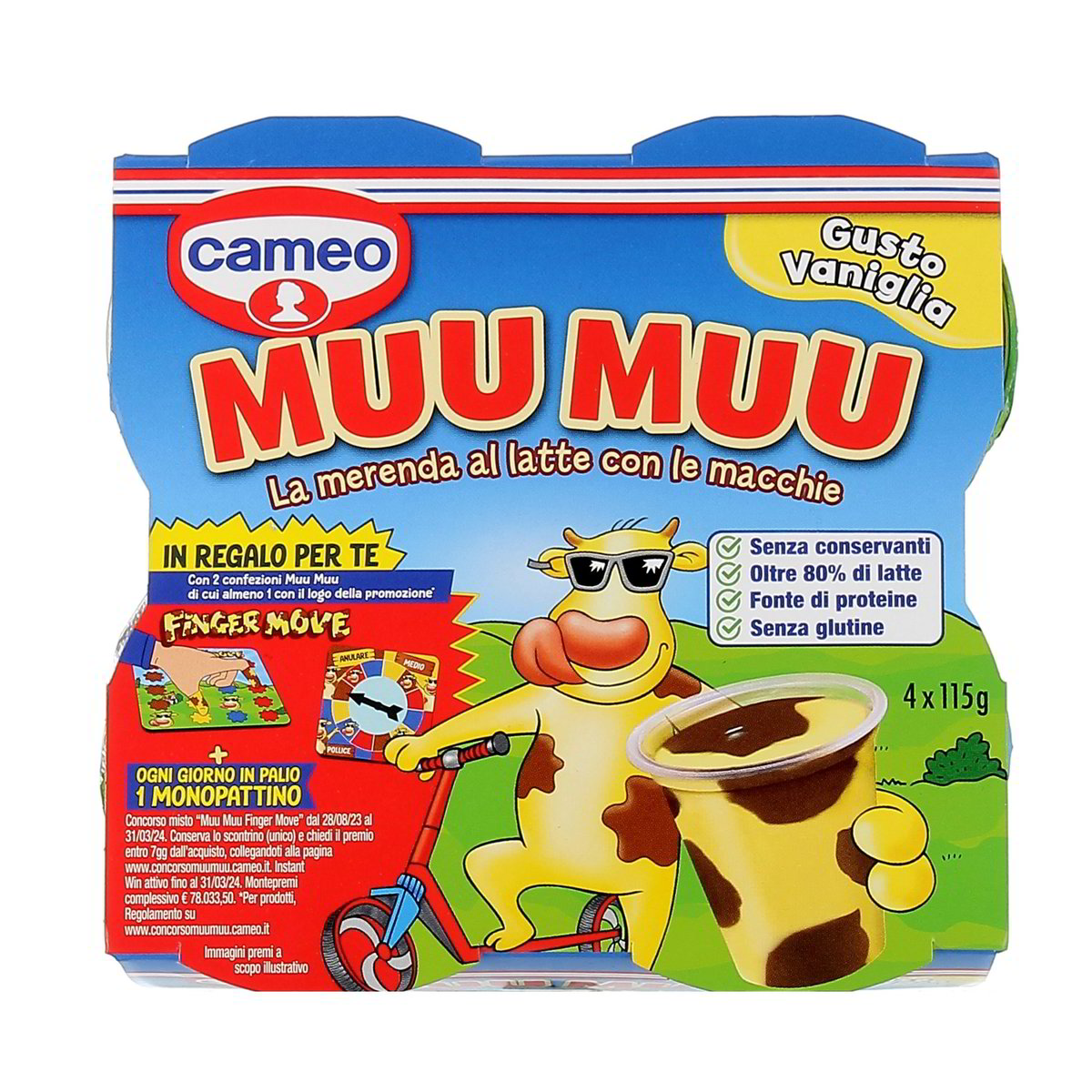 Cameo Muu Muu Gusto Vaniglia 4x115 g