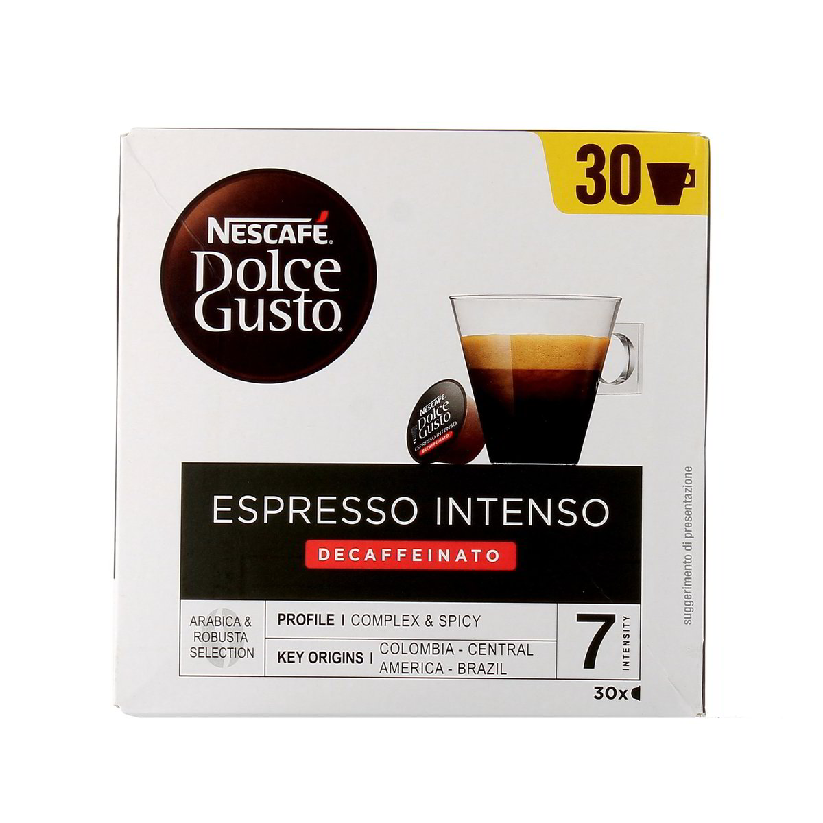 Nescafé Dolce Gusto Espresso Intenso Decaffeinato Caffè Capsule Compatibili 30 pezzi