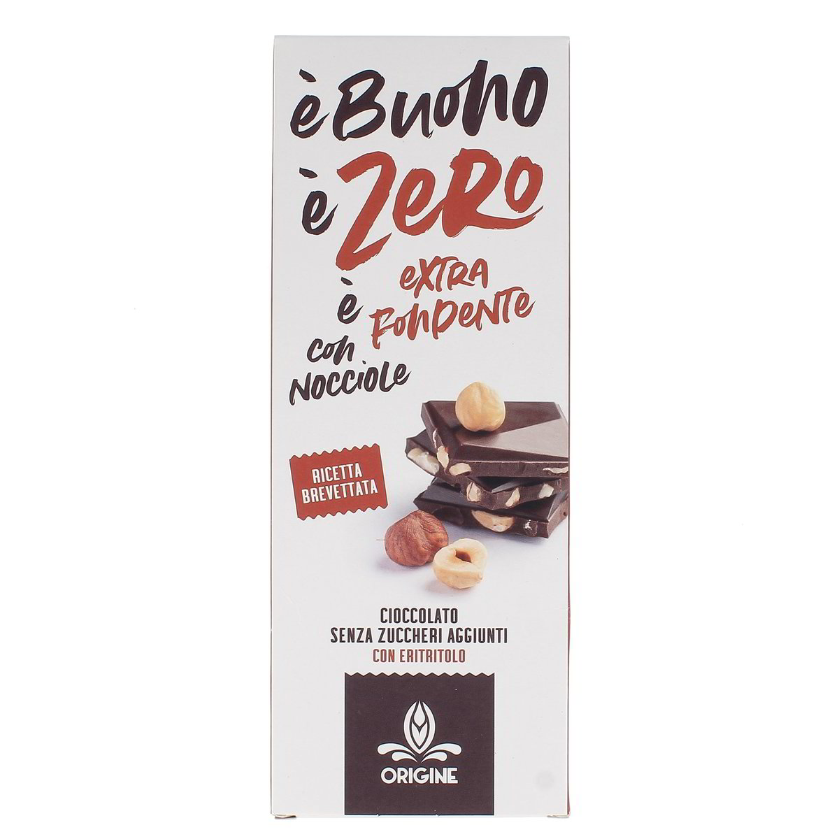 Origine Cioccolato Extra Fondente Con Nocciole Senza Zuccheri Aggiunti Con Eritritolo 90 g