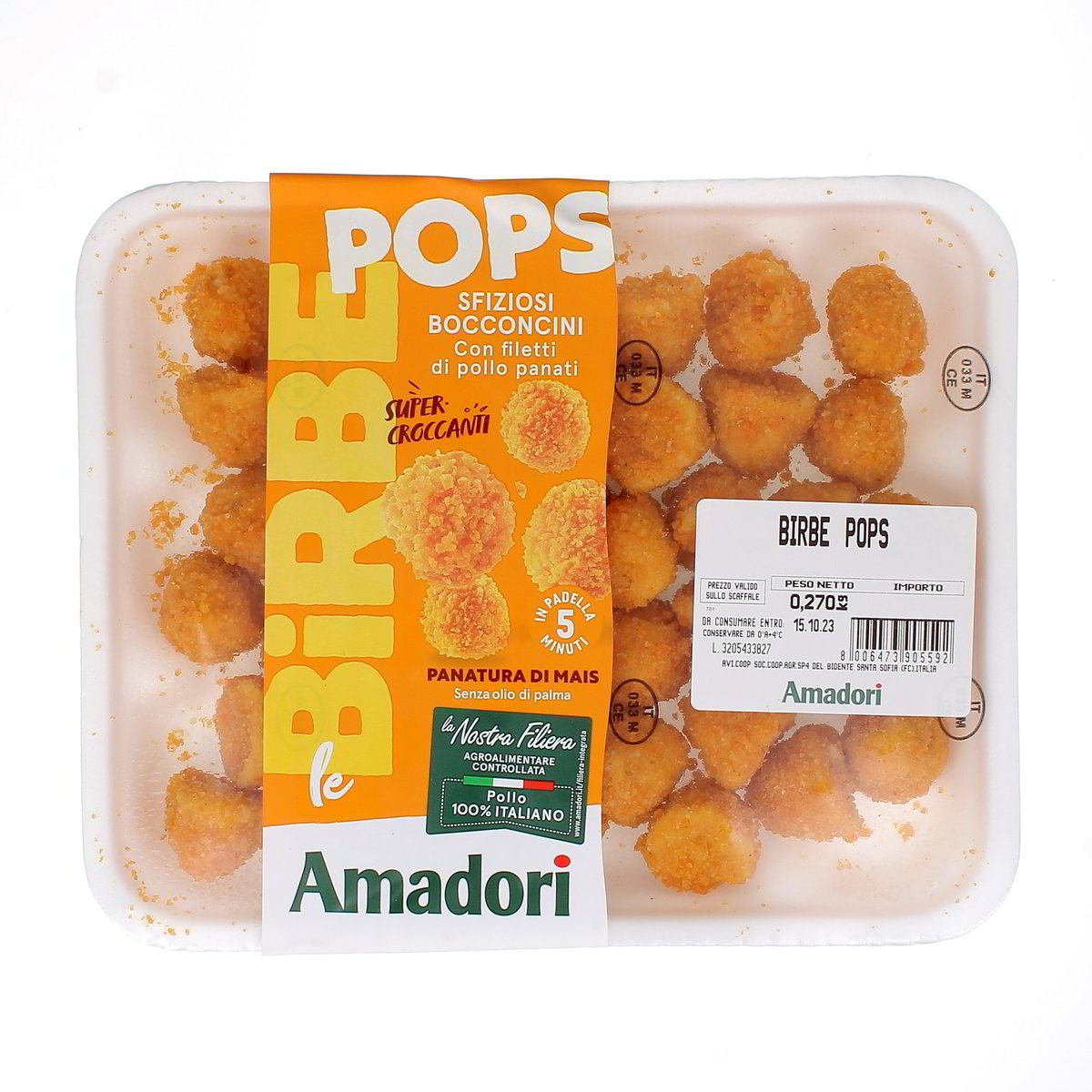 Amadori Birbe Pops Bocconcini Di Pollo 270 g