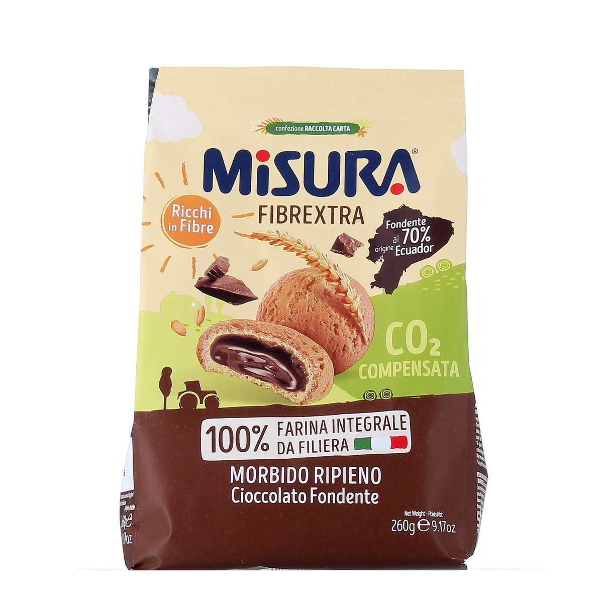 Misura Fibrextra Morbido Ripieno Cioccolato Fondente 260 g