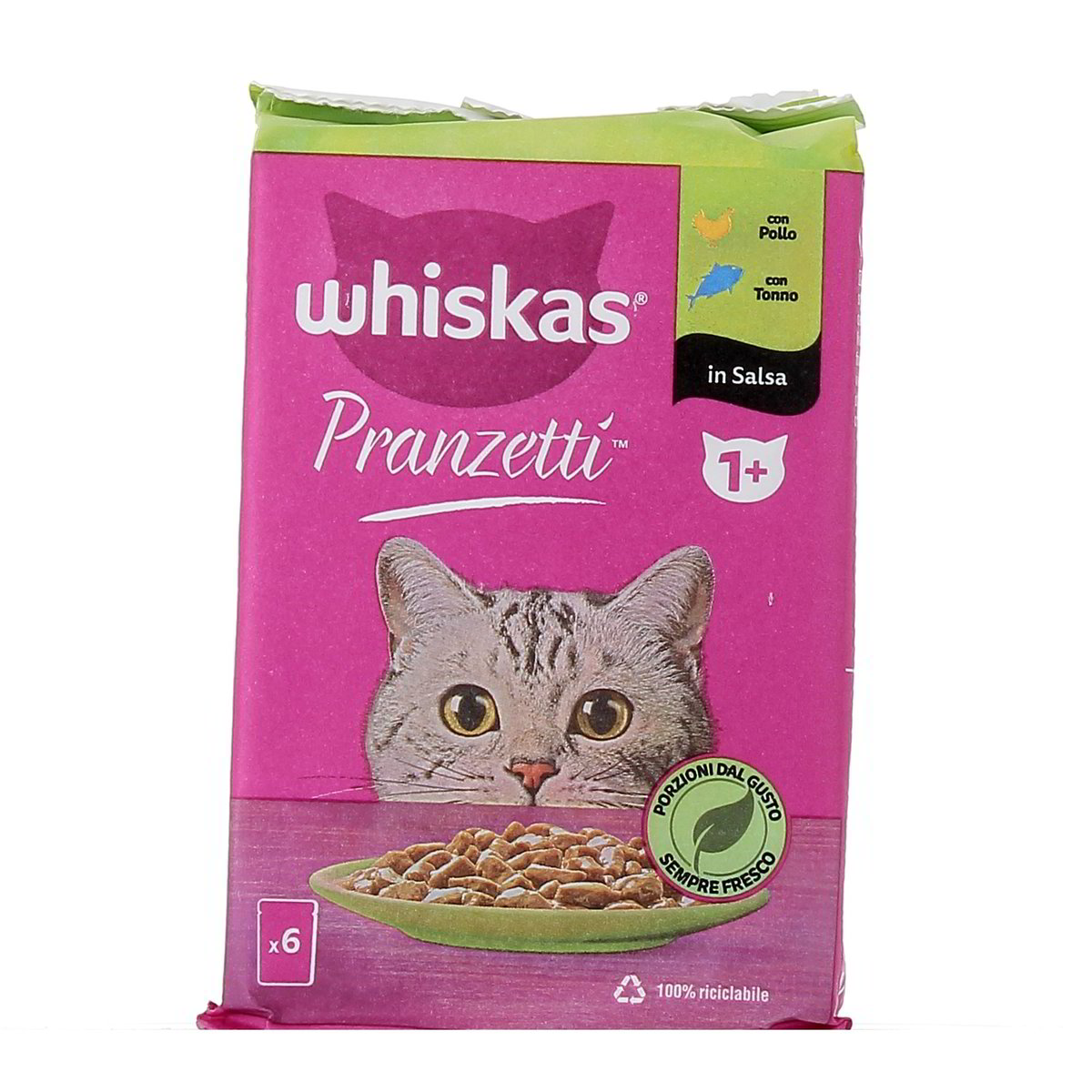 Whiskas Pranzetti Con Pollo Tonno In Salsa 6x50 g