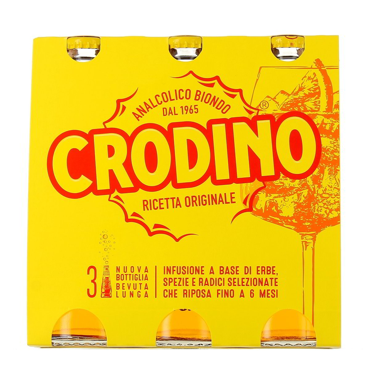 Crodino Aperitivo Analcolico Biondo Ricetta Originale 3x17,5 cl