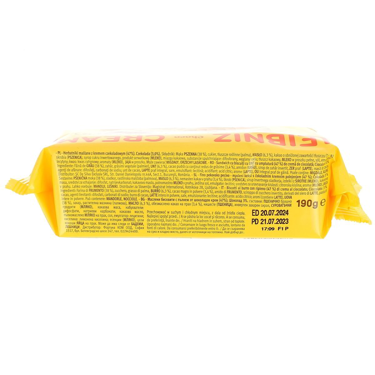 Leibniz Choco Cream Biscotti Con Crema Di Cioccolato 190 g — immagine 3