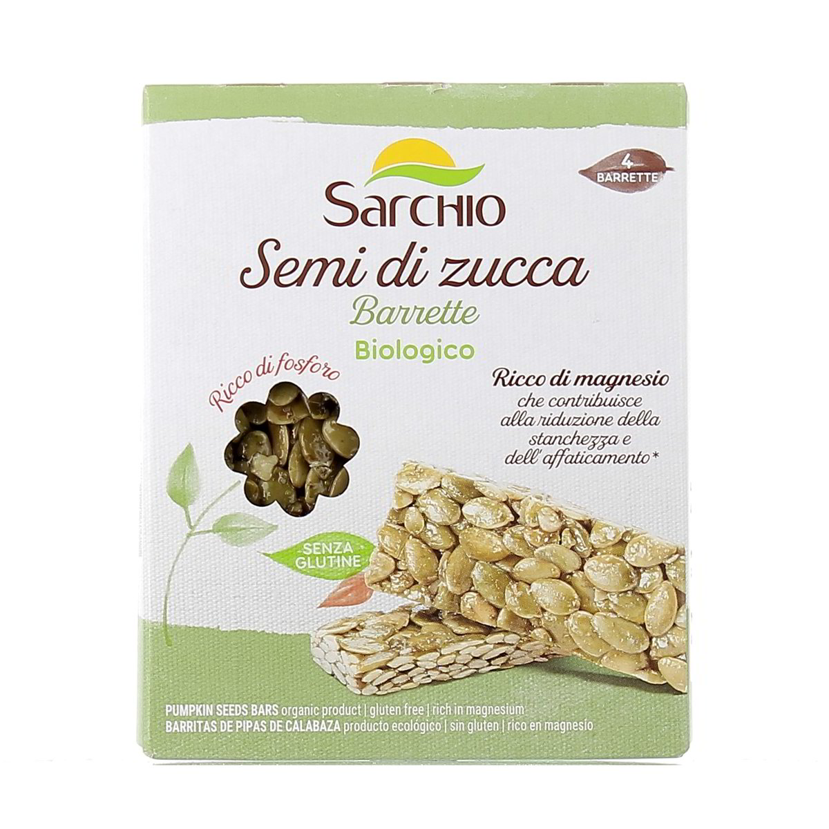 Sarchio BARRETTE SEMI DI ZUCCA BIO x4 80 g