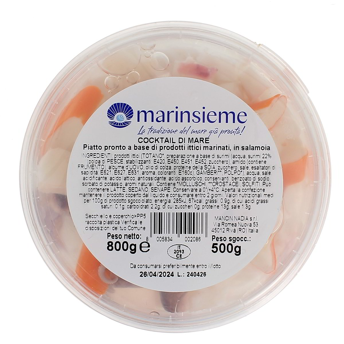 Marinsieme Insalata Di Mare Naturale 500 g
