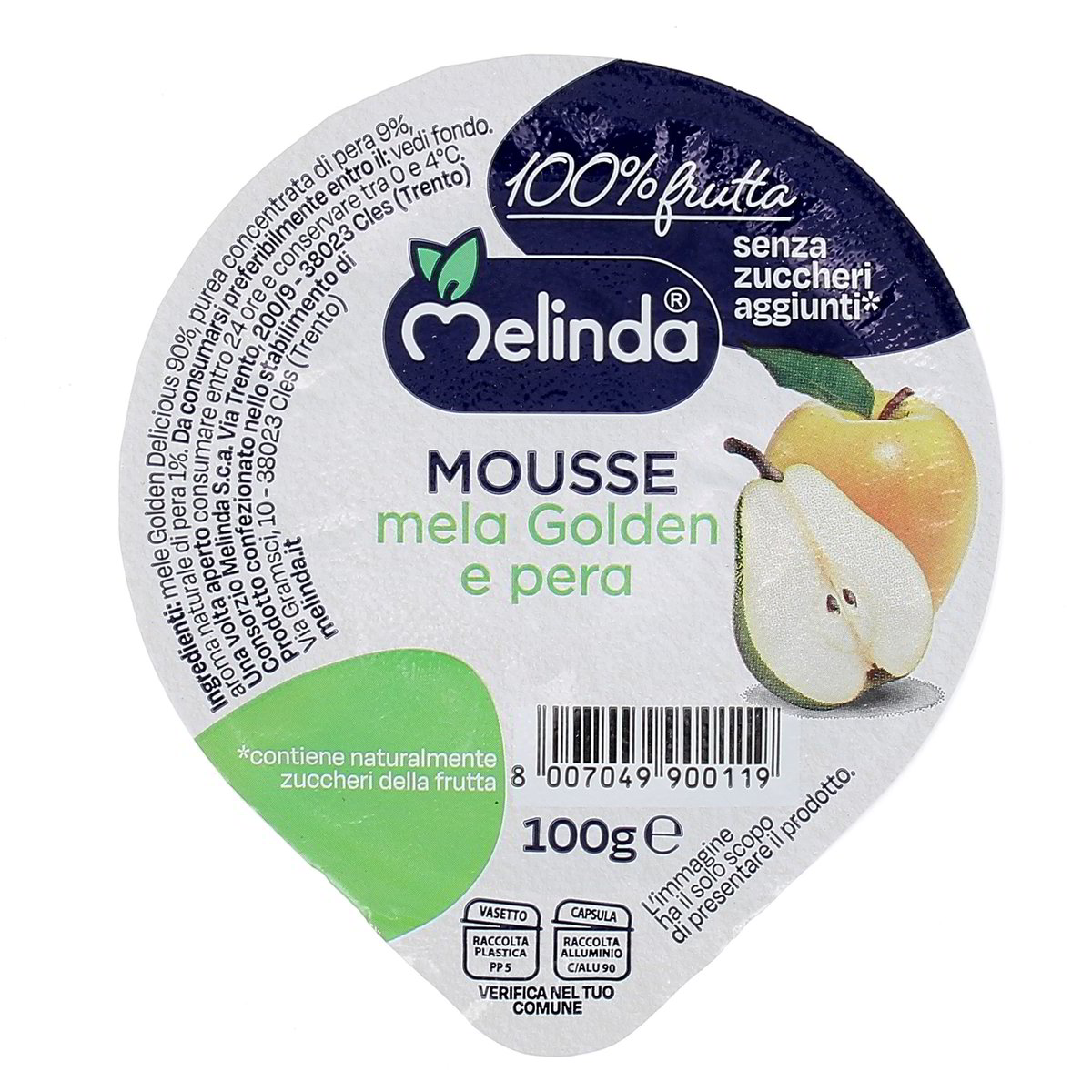 Melinda Melinda Mousse Mele E Pere 100 g
